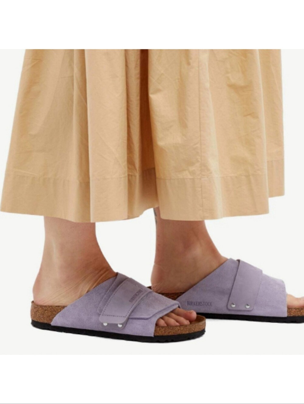 🆕️ Birkenstock Kyoto Suede Leather Sandals Lilac Purple Fog EU 39 US 8–8.5